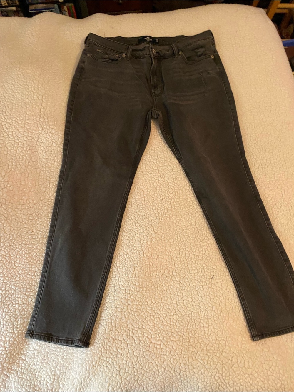 Hollister Men's Skinny Jeans in Faded Black